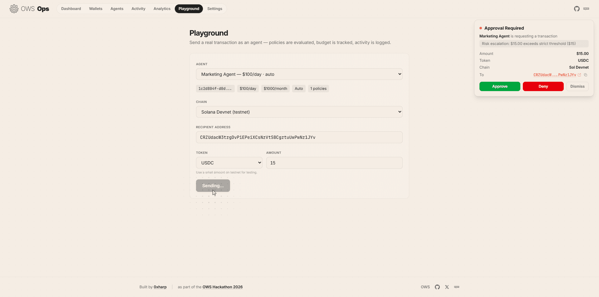 OWSOps · Spend Governance screenshot